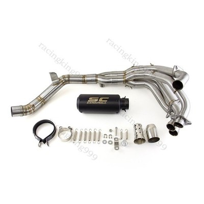 For Kawasaki Z900 2017-2024 Full Exhaust System Header Link Pipe Muffler Slip On