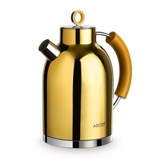 Ascot Electric Kettle 1.5L 2200W Stainless Steel Retro Auto Shut-Off  – Gold