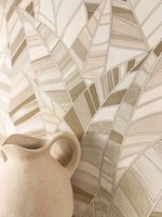 Newroom Vliestapete Beige PalmenbläTter Tropisch Modern Wohnzimmer Dschungel