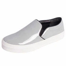 Celine Sneakers Phoebe Skater Slip-on Patent Leather Shoes 38.5 Used MOLO-0