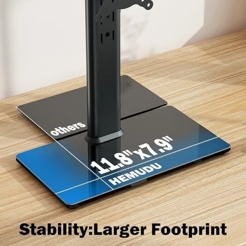 Adjustable Free-Standing LCD Monitor Stand for 13"-32" Screens, Swivel & VESA, H - Image 3 of 4