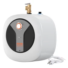 VEVOR Electric Mini-Tank Water Heater 4-Gallon Tank, 1440W Hot Water Boiler Stor