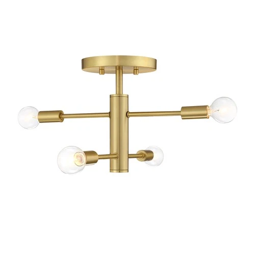Designers Fountain D320C-SF Arlo 4 Light 15"W Semi-flush Ceiling - Gold - Picture 1 of 9