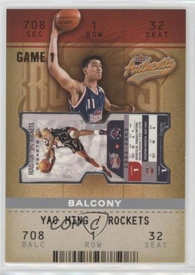 2002-03 Fleer Authentix Balcony 108/250 Yao Ming #101 Rookie RC HOF b8p