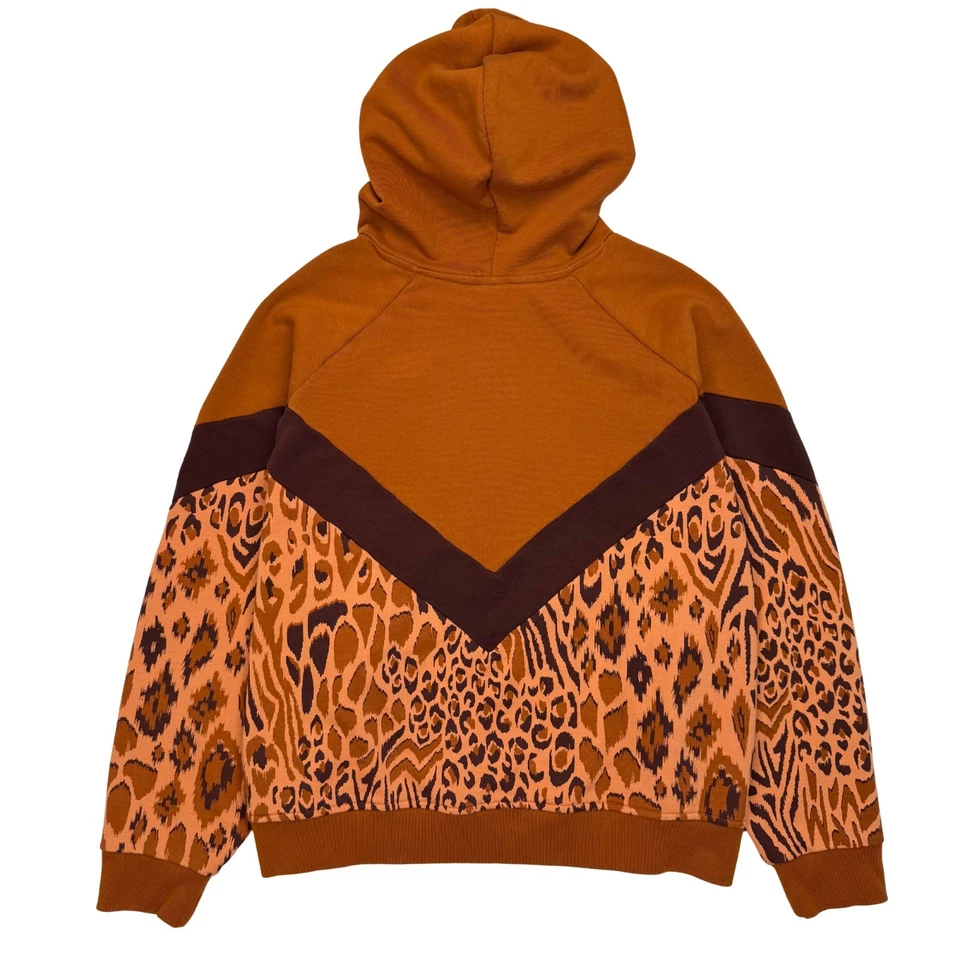 Adidas x Farm Rio Hoodie Women’s 3X Brown Animal Print Oversized Batwing - Image 2 of 4