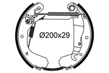 VALEO BREMSBACKEN SATZ 200mm + RADBREMSZYLINDER passend für OPEL CORSA KADETT VA