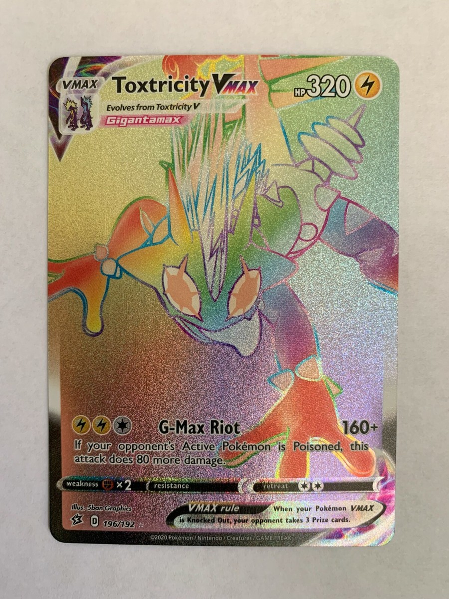 Pokemon TOXTRICITY VMAX Rebel Clash Rainbow Hyper Rare Full Art