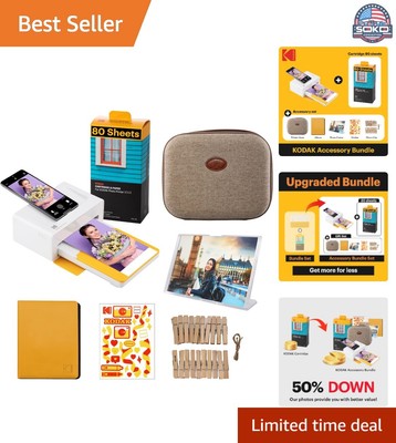 Dock Plus 4Pass Instant Photo Printer & Gift Bundle - Bluetooth Connectivity