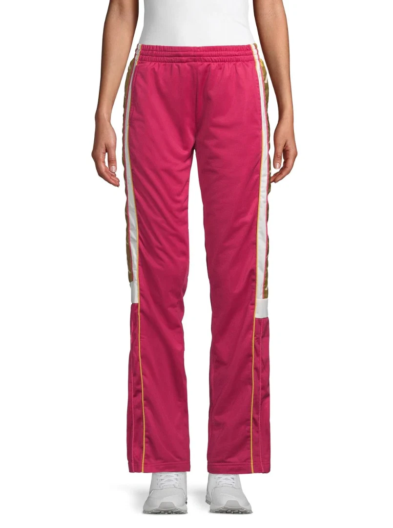 Kappa Women s Graphic Tearaway Track Pants Size S Red White Gold MSRP 100