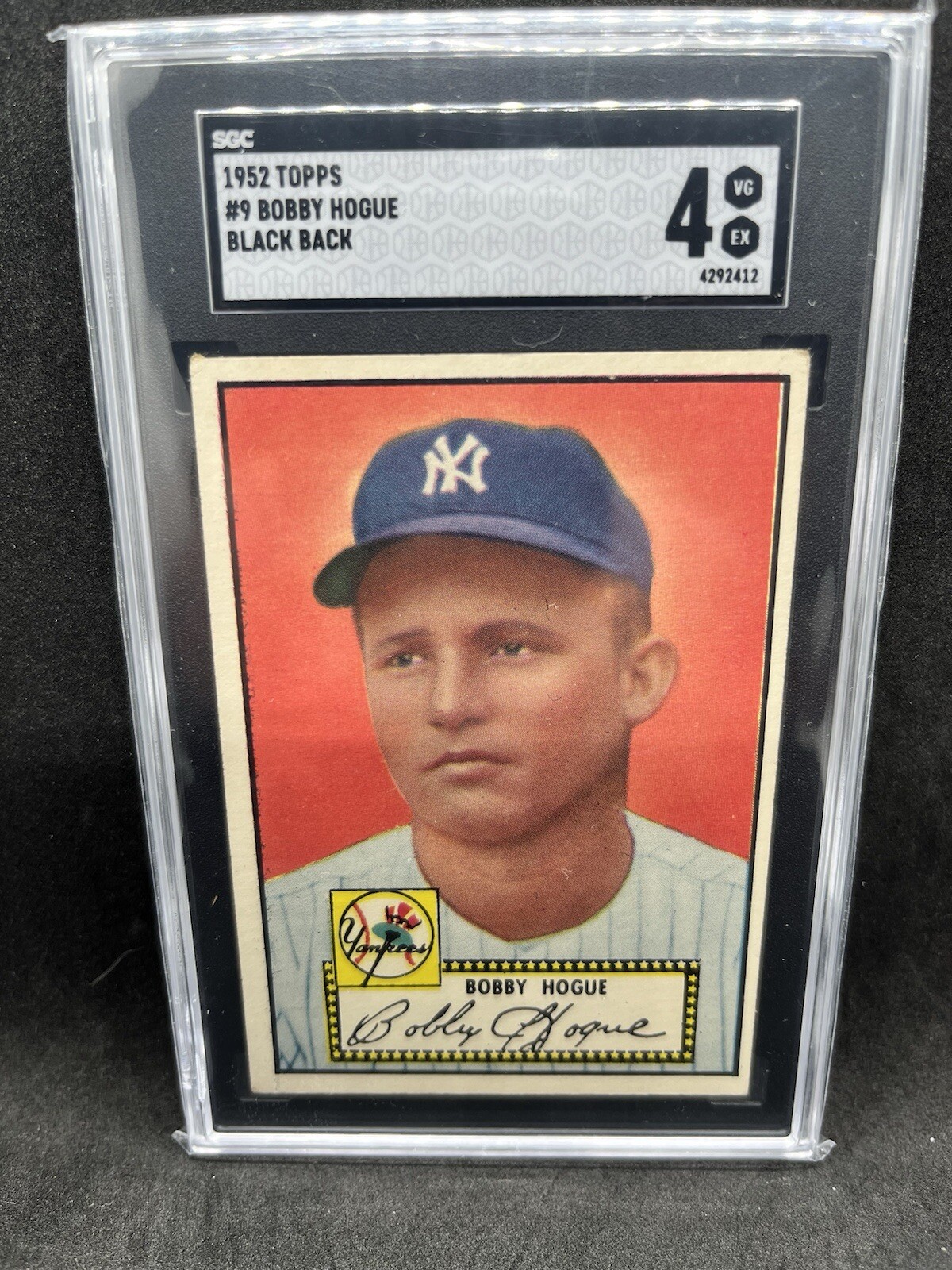 1952 Topps #9 Bobby Hogue ** SGC 4** New York Yankees vintage baseball card