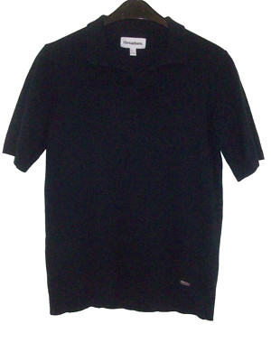 Dunkelblauer Sommer-Pullover kurzärmlig Gr. M/L