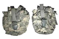 2 PACK US Military Surplus 1 QUART CANTEEN POUCH, General Purpose ACU Molle VGC