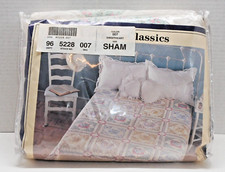 Vintage Country Classics Patchwork Hand Quilted Sweetheart Heart Standard Sham