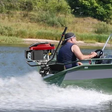 Outboard Motor 8-HP 4 Stroke Fishing Boat Engine Air Cooled TCI 196cc Gasoline