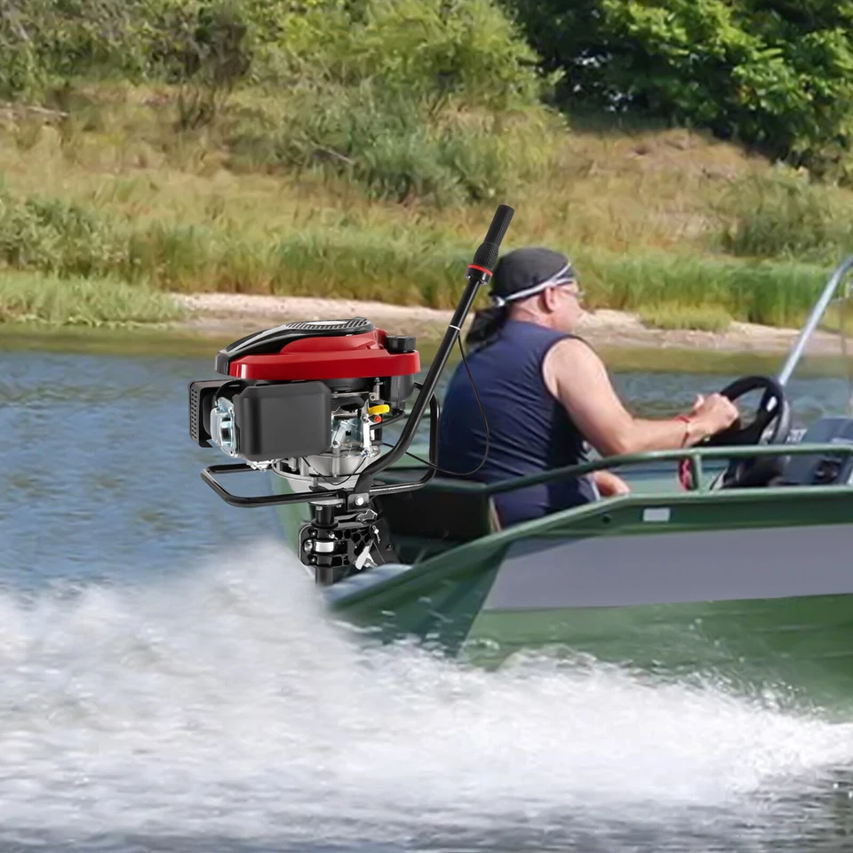 4 Takt 8 PS 196CC Außenborder Motor Benzinmotor Bootsmotor Luftkühlung TCI DHL - Bild 2 von 4