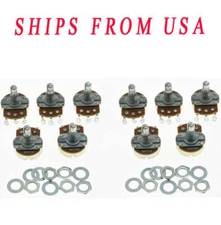 10pcs A500K Large Audio Electric Guitar Pots 18mm Shaft Guitar Potentiometers