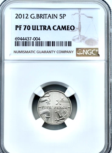 2012 5p Proof NGC PF70 Great Britain Royal Mint  Five Pence