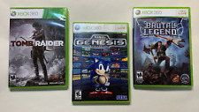 3 Game Lot Tomb Raider, Brutal Legend + Ultimate Genesis Collection Xbox 360 CIB