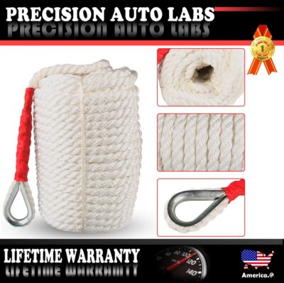 Twisted 3 Strand Boat Anchor Rope Thimble 12592LB Breaking Strain 3/4''x200'