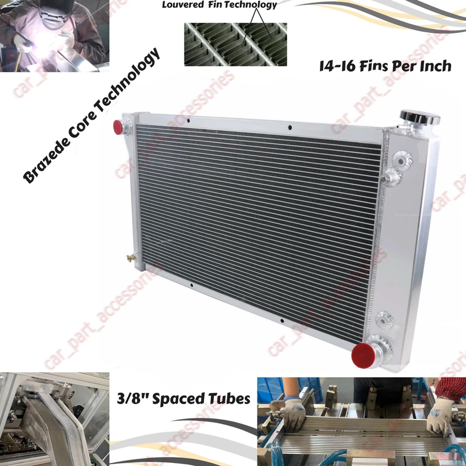 3 Row Aluminum Radiator for GMC 35/3500 K15/K1500 Pickup Truck 1968-1972 Jimmy - Image 4 of 4