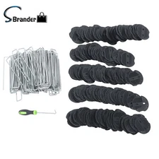 High Quality 200 Pcs Plastic Fixing Gasket 6 In With Pick Hook Landscape Staples