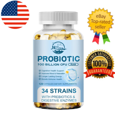Probiotics 100 Billion CFU Potency Digestive Immune Health 100 Capsules DIGESTIV