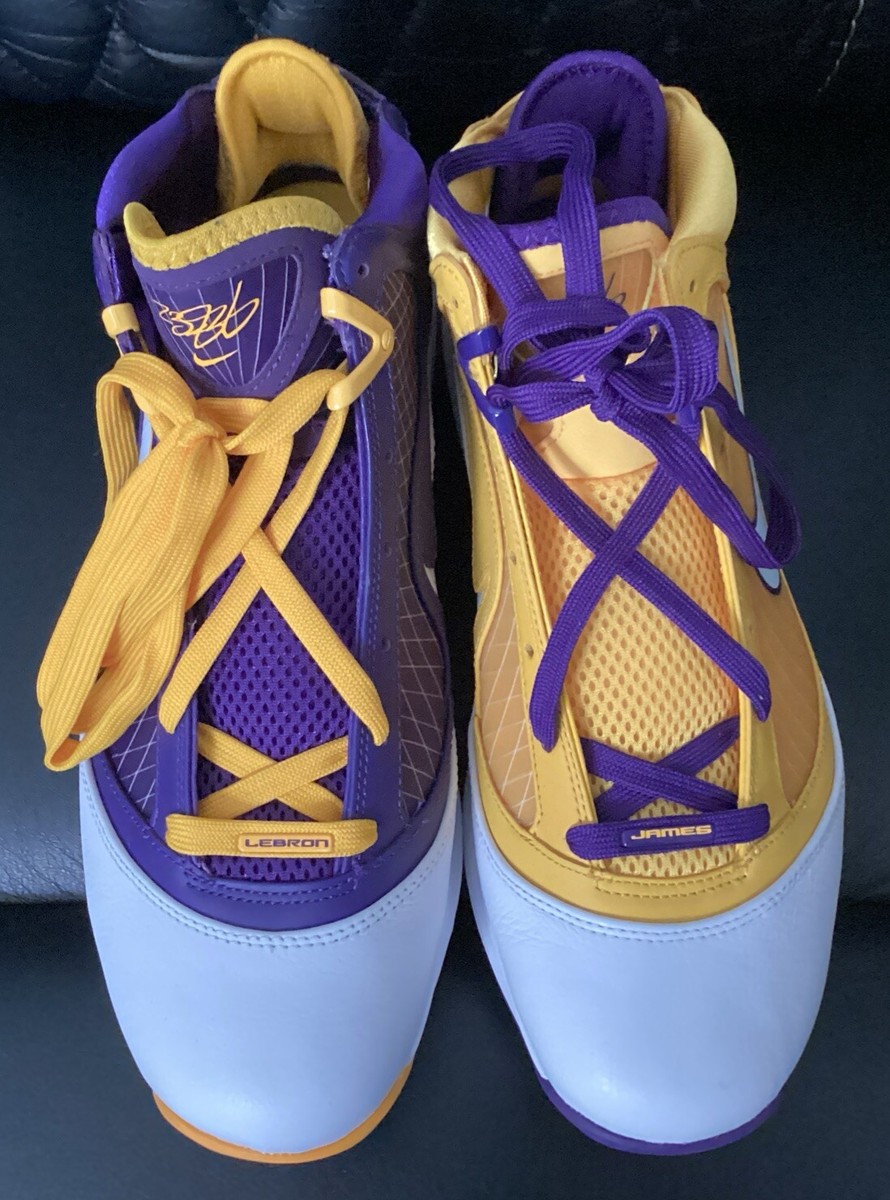 Size 10.5 - NIKE LEBRON 7 QS L.A. LAKERS MEDIA DAY (Excellent 