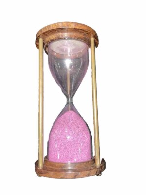 Solid Brass Hourglass Five Minutes Timer 