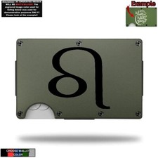 LEO Logo Symbol Laser Engraved Onto An Aluminum Wallet