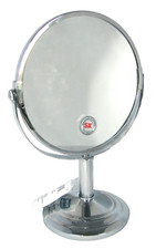 NEW TAYMOR POLISHED CHROME BATHROOM/VANITY TABLE TOP DUEL SIDED 5X MIRROR