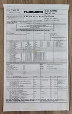 Original Production Used Ghostbusters (2016) Call Sheet Melissa McCarthy Wiig