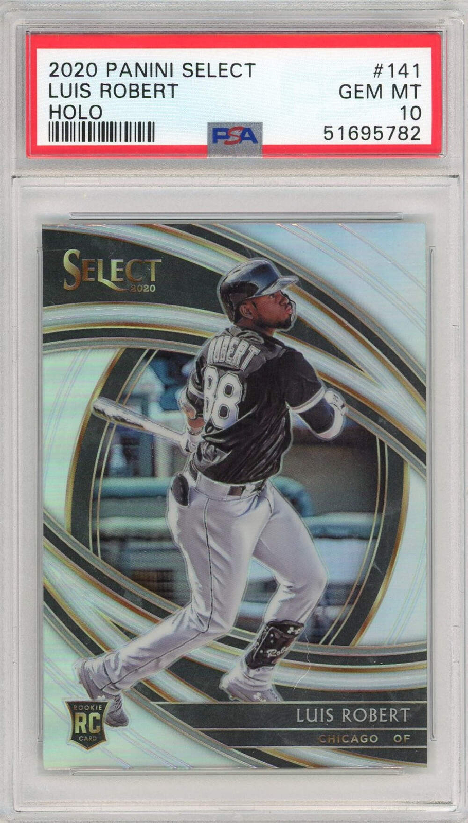 Graded 2020 Panini Select Luis Robert #141 Holo Rookie RC Baseball Card PSA 10