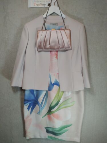 Monsoon Flower Print Dress Size 14 Coast Jacket Phase Eight Bag Wedding Outfit - Picture 1 of 19