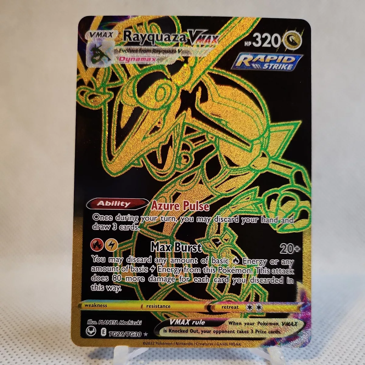 NM Pokemon Silver Tempest Rayquaza VMAX Secret Trainer Gallery