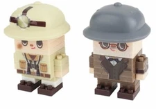 Explorer and Archaeologist, 2 pcs Petit Block from Daiso Japan