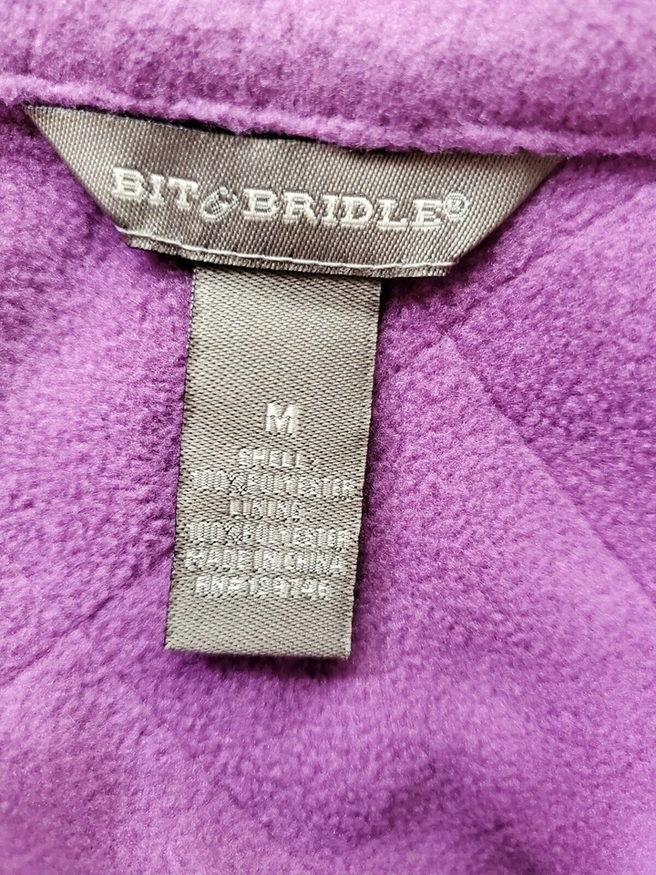 Bit & Brindle Mujer Chaleco Chaqueta Abrigo Talla M Mediano Púrpura Forrado de Vellón NUEVO Foto 2 de 4