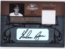 2005 Timeless Treasures NOLAN RYAN Auto Jersey Card #d 25 HOF