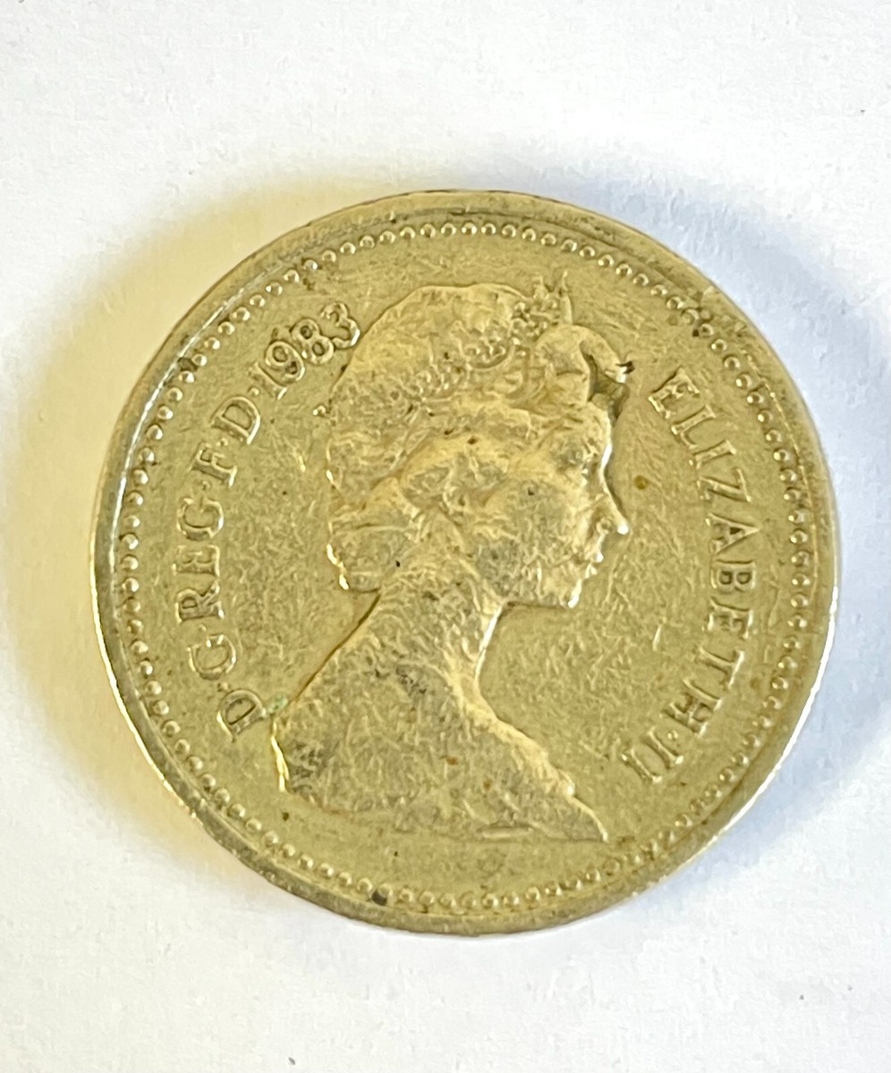 RARE Royal Arms One Pound 1983 coin- Elizabeth II D G REG FD | eBay