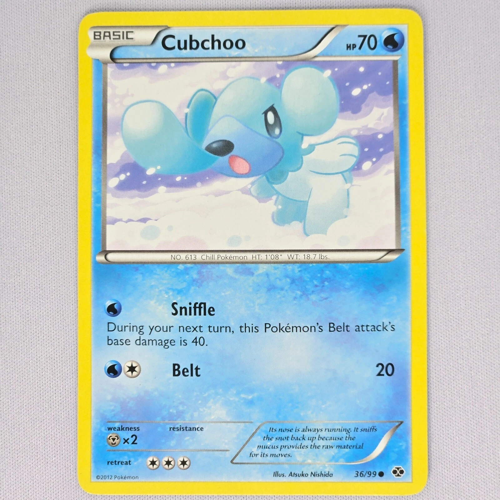 Cubchoo 36/99 Next Destinies Regular Common Pokemon Card TCG English LP
