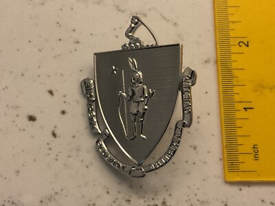 Massachusetts Indian State Shield collectable pin-and screw on post ...