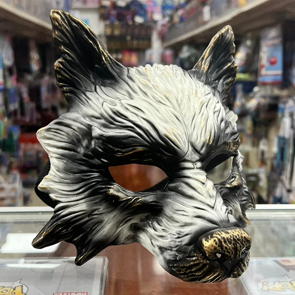 Wolf Mask Half Unisex Halloween Party Masquerade Mask (White & Gold & Black) - Image 2 of 4