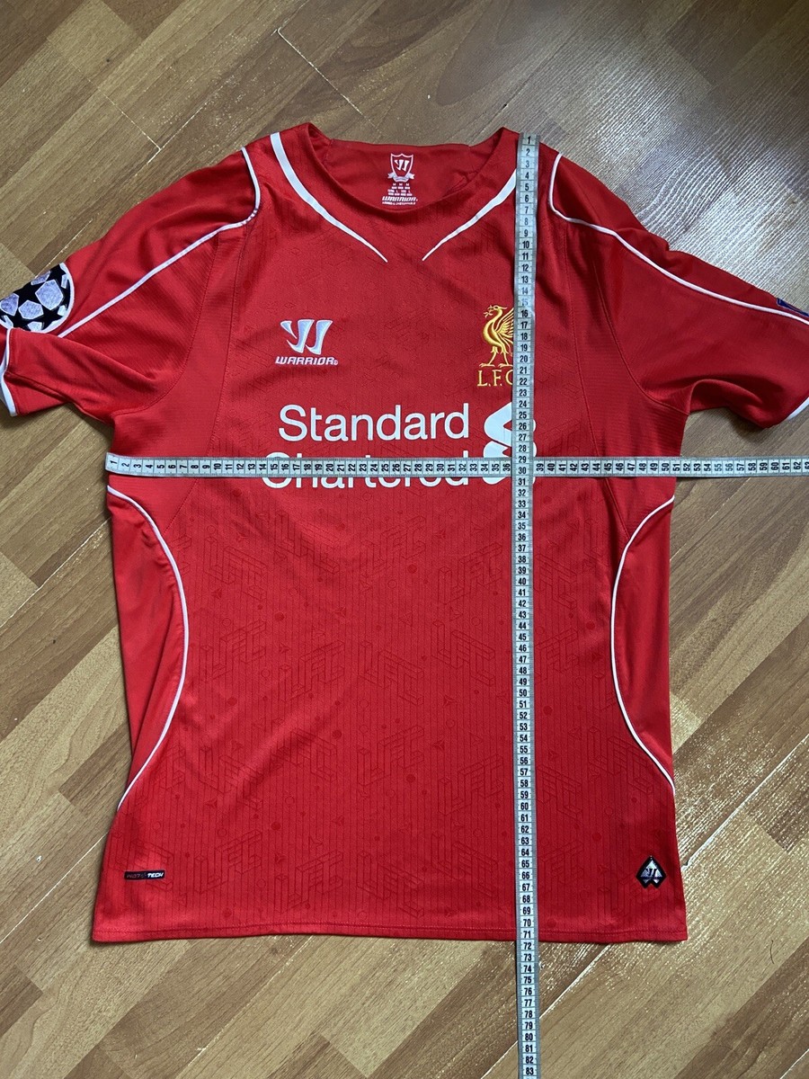 LIVERPOOL 2014 2015 HOME SHIRT JERSEY WARRIOR sz M MEN #8 GERRARD