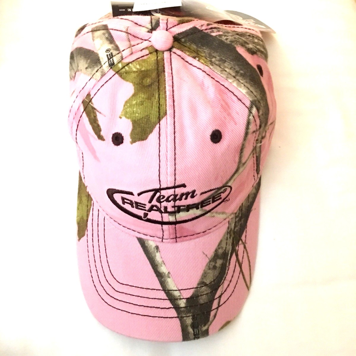 Realtree Team Classic Logo Deluxe AP Pink Camo Cap Hat New with