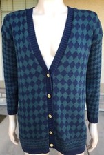 Vintage Jos. A.Bank Clothiers Cardigan Sweater USA Made Medium Shoulder Pads