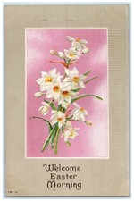 1912 Easter Morning Lilies Flowers Embossed Groton Connecticut CT Postcard