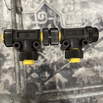 (2) ALLEN BRADLEY T-PORT CONNECTOR 898N-43PB-N4KT SER. A