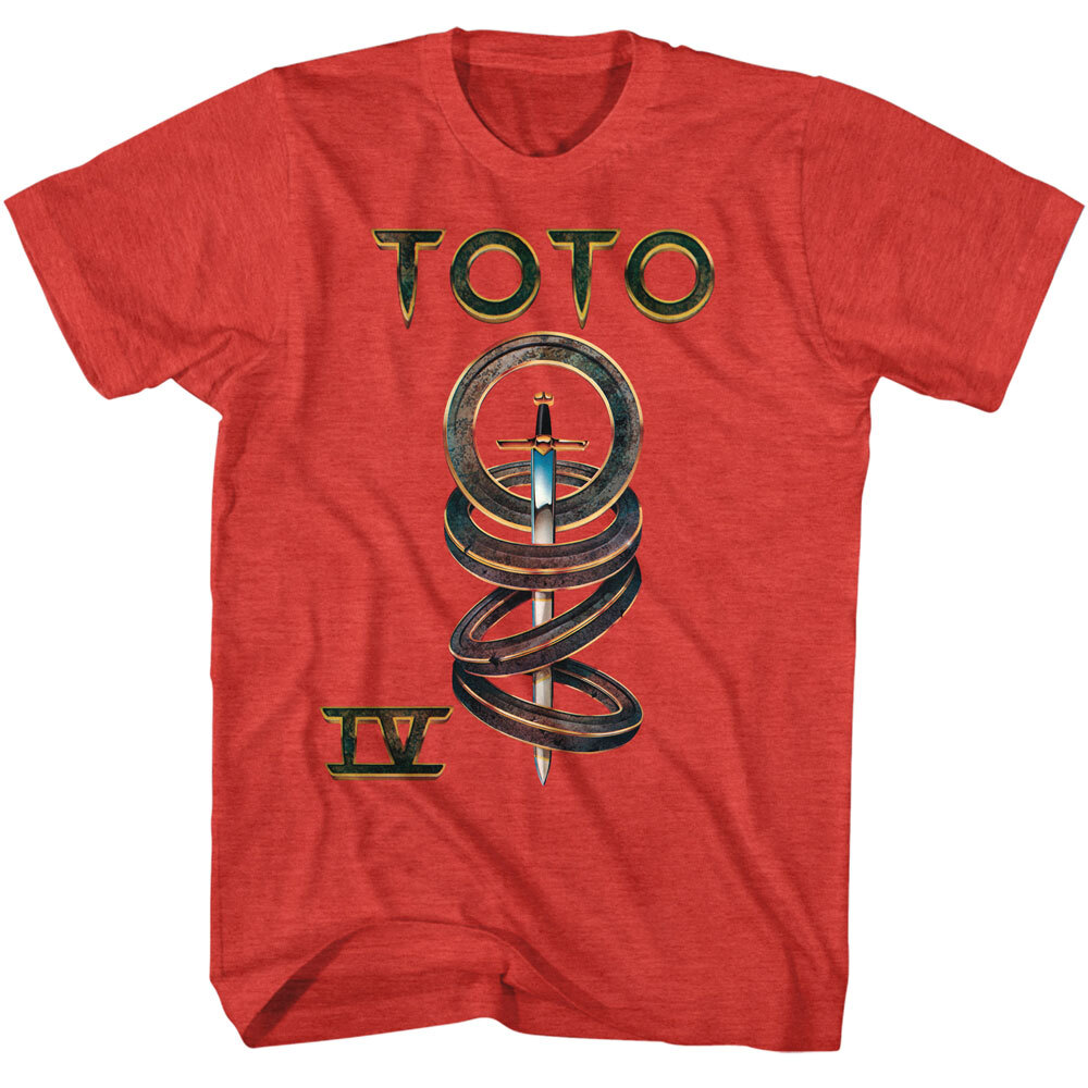 TOTO Music Band T-Shirt Album IV Cover Men's 80's Official New Red
