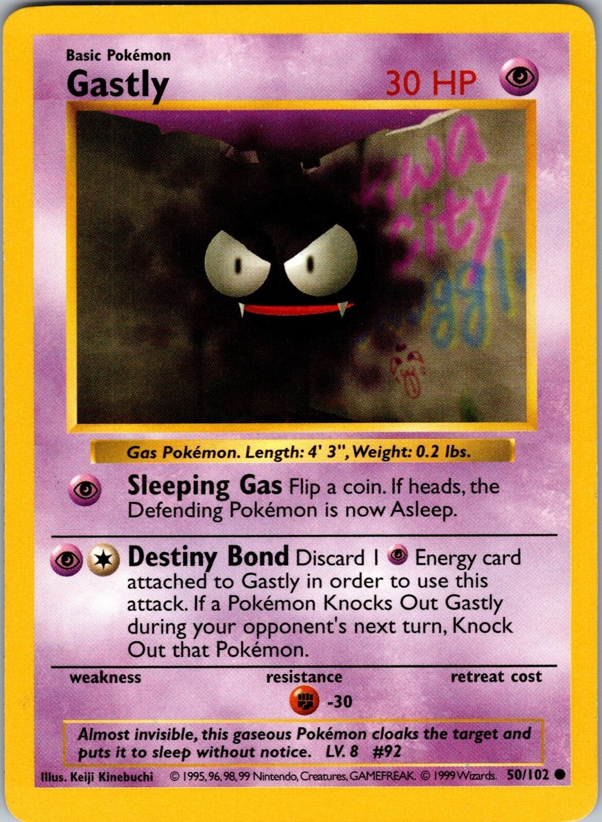 Gastly Base Set (Shadowless), Common, Unlimited (50/102) | eBay