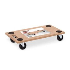 CARRELLO CON RUOTE PIANO LEGNO 58x29cm TRASPORTO TRASLOCO MOBILI PORTATA 200 KG