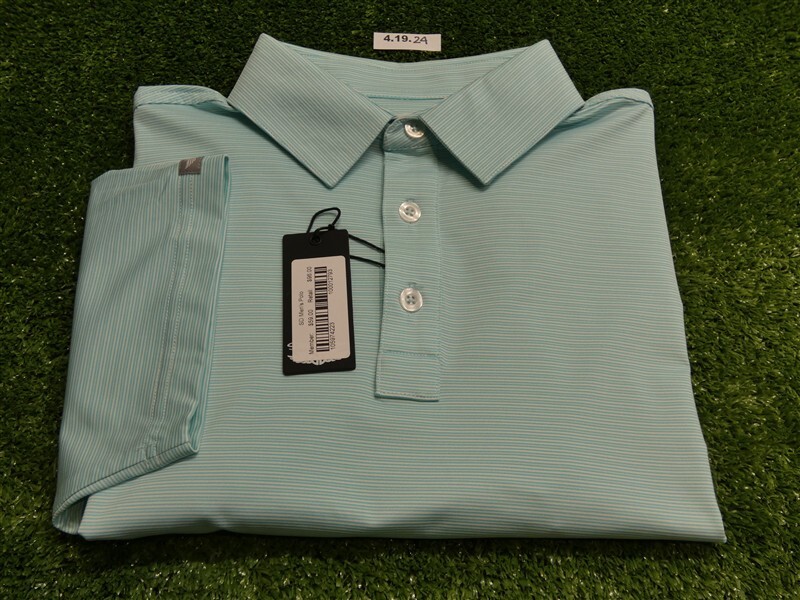 Straight Down Men's North Berwick Golf Shirt C.C. Logo Bay Small
